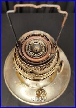 Vintage Aladdin Mantle Lamp Co Model 12 Kerosene With Pyrex Chimney Primitive