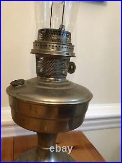 Vintage Aladdin Mantle Lamp Co Model 12 Oil Kerosene Globe And Base with Burner