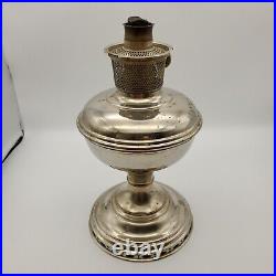 Vintage Aladdin Mantle Lamp Co Nickel Chrome Model No 9 Pedestal Kerosene Oil