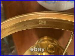 Vintage Aladdin Maxbrite 500 Oil Lamp With Handpainted Milk Glass Aladdin Shade