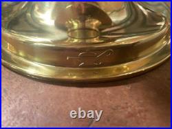 Vintage Aladdin Maxbrite 500 Oil Lamp With Handpainted Milk Glass Aladdin Shade