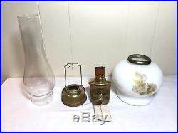 Vintage Aladdin Milk Glass Daisy Wheat Kerosene Oil Lamp Model 23 Beauty