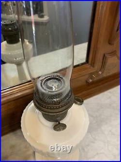 Vintage Aladdin Milk Glass Kerosene Lamp