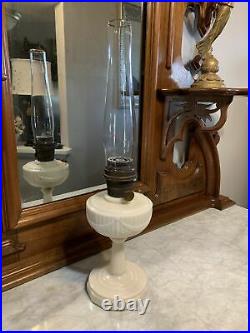 Vintage Aladdin Milk Glass Kerosene or Oil Lamp