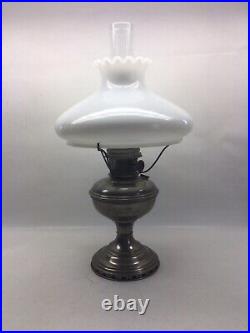 Vintage Aladdin Model 11 Nickel Plated Kerosene Oil Lamp