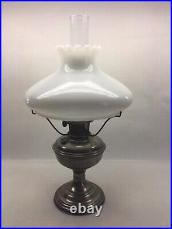 Vintage Aladdin Model 11 Nickel Plated Kerosene Oil Lamp