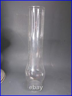 Vintage Aladdin Model 11 Nickel-Plated Mantle Oil Lamp with Chimney