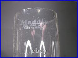 Vintage Aladdin Model 11 Nickel-Plated Mantle Oil Lamp with Chimney