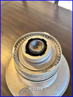 Vintage Aladdin Model 12 Kerosene Oil Lamp Nickel Plated Original Burner Chimney