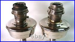 Vintage Aladdin Model 12 Kerosene oil Lamp Pair Nice Condition