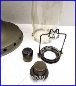 Vintage Aladdin Model 12 Oil Table Lamp Metal Base Glass Chimney Restoration