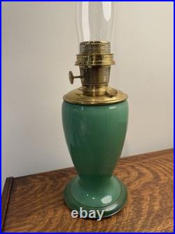 Vintage Aladdin Model 12 Vase Lamp Green Vase Venetian Art 1930