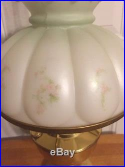 Vintage Aladdin Model 23 Brass Oil Kerosene Table Mantle Globe Lamp EXC