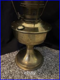 Vintage Aladdin Model 23 Brass Oil Lamp White Milk Glass Shade Vintage Aladdin Model 23 Brass Oil Lamp White Milk Glass Shade