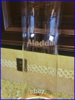 Vintage Aladdin Model 23 Brass Oil Lamp White Milk Glass Shade