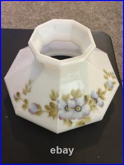 Vintage Aladdin Model 23 Brass Oil Lamp White Milk Glass Shade