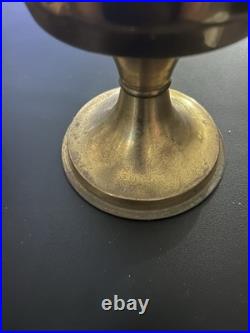 Vintage Aladdin Model 23 Brass Oil Lamp White Milk Glass Shade