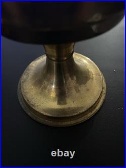 Vintage Aladdin Model 23 Brass Oil Lamp White Milk Glass Shade