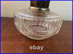 Vintage Aladdin Model 23 Clear Lincoln Drape Kerosene Oil Lamp with Chimney