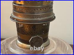 Vintage Aladdin Model 23 Clear Lincoln Drape Kerosene Oil Lamp with Chimney