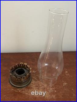 Vintage Aladdin Model 23 Clear Lincoln Drape Kerosene Oil Lamp with Chimney