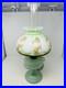 Vintage Aladdin Model 23 Jadeite Green Lamp Hand Painted Floral Shade Chimney