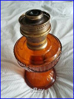 Vintage Aladdin Model 23 Kerosene Lamp with Mantle in Amber Color