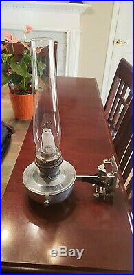 Vintage Aladdin Model 23 Kerosene Oil Lamp with Wall Bracket from Train, CABOOSE