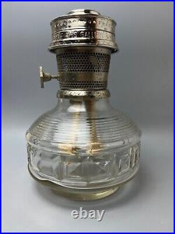 Vintage Aladdin Model 23 Oil Kerosene Lamp Colonial Squares Design