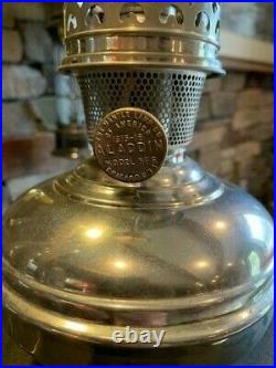 Vintage Aladdin Model 6 Nickel Plated 1915 Kerosene Lamp with topper Chicago USA