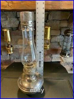 Vintage Aladdin Model 6 Nickel Plated 1915 Kerosene Lamp with topper Chicago USA