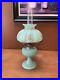 Vintage Aladdin Model A Jadeite Green Oil Lamp With Shade