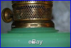 Vintage Aladdin Model B Bracket Lamp, Glass Font Green Moonstone 1936-1937