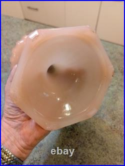 Vintage Aladdin Model B Corinthian Rose Moonshine Pink Glass Oil Lamp 12 AS IS