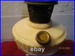 Vintage Aladdin Model B Mantle Lincoln Drape Milk Glass Kerosene Oil Lamp