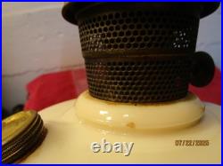 Vintage Aladdin Model B Mantle Lincoln Drape Milk Glass Kerosene Oil Lamp