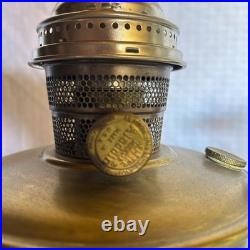Vintage Aladdin Model B NU Type Wall Mount Oil Lamp Brass Font with Chimney