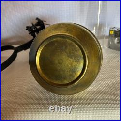 Vintage Aladdin Model B NU Type Wall Mount Oil Lamp Brass Font with Chimney
