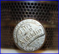 Vintage Aladdin Model B Nu Alacite Lincoln Drape Milk Glass Kerosene Oil Lamp