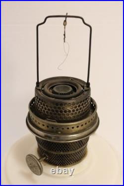 Vintage Aladdin Model B Nu Alacite Lincoln Drape Milk Glass Kerosene Oil Lamp