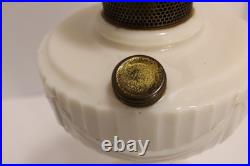 Vintage Aladdin Model B Nu Alacite Lincoln Drape Milk Glass Kerosene Oil Lamp