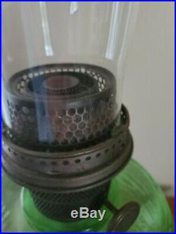 Vintage Aladdin Model B Nu-type Green Kerosene Lamp