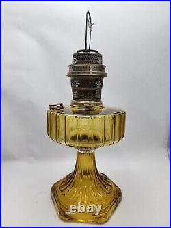 Vintage Aladdin Model B Oil Lamp Corinthian Dark Amber With Burner Assembly HTF