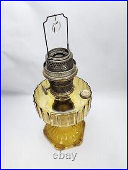 Vintage Aladdin Model B Oil Lamp Corinthian Dark Amber With Burner Assembly HTF