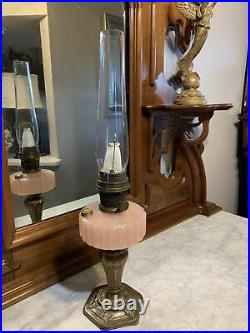 Vintage Aladdin Model B Pink Kerosene Lamp