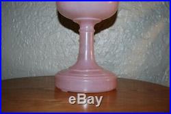 Vintage Aladdin Model B Simplicity Table Lamp Painted Rose Pink