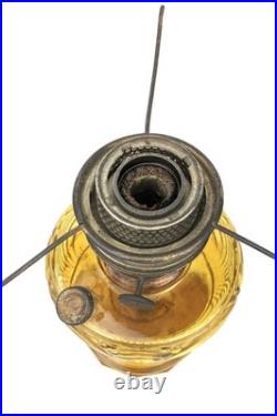 Vintage Aladdin Model B Washington Drape Amber Cathedral Kerosene Oil Lamp