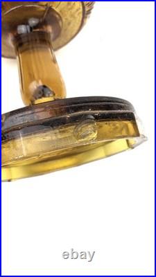 Vintage Aladdin Model B Washington Drape Amber Cathedral Kerosene Oil Lamp