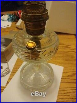 Vintage Aladdin Model B Washington Drape Clear Glass Oil Mantle Kerosene Lamp