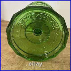 Vintage Aladdin Model B Washington Drape Nu-Type Green Uranium Glass Oil Lamp